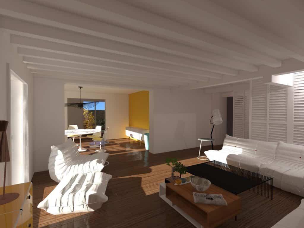 Simulation d'aménagement intérieur en 3D