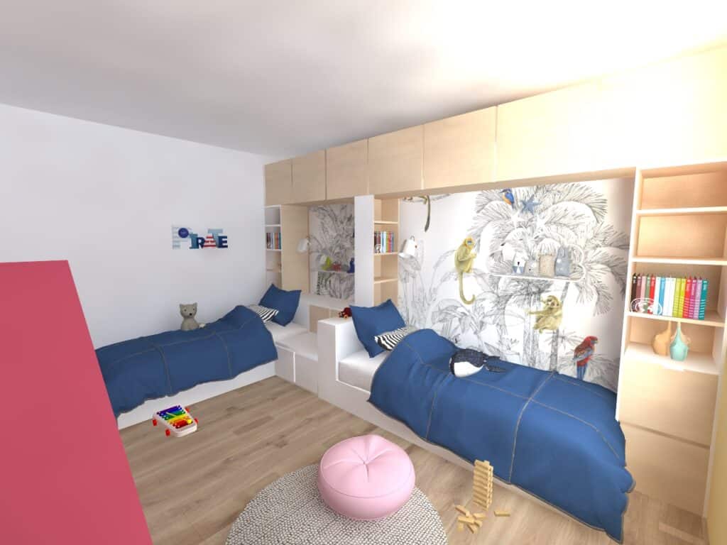 Agencement sur mesure d'une chambre enfant à Mireval