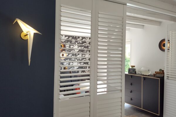 Volets bois accordéons séparateur de pièce