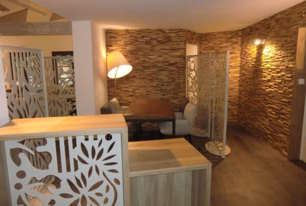 Banque d'accueil pour un restaurant