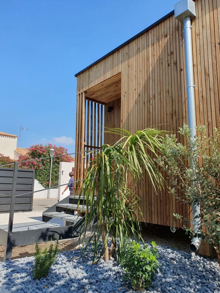 Extension en bois Cap d'Agde Architecte Sophie Garnier