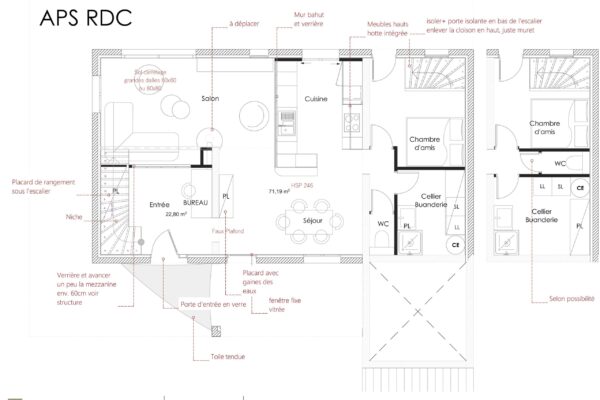 Esquisse d'avant projet sommaire de rénovation intérieure