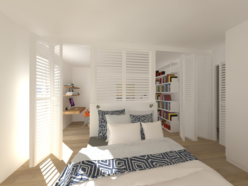 Vue 3D d'un appartement à la Grande Motte