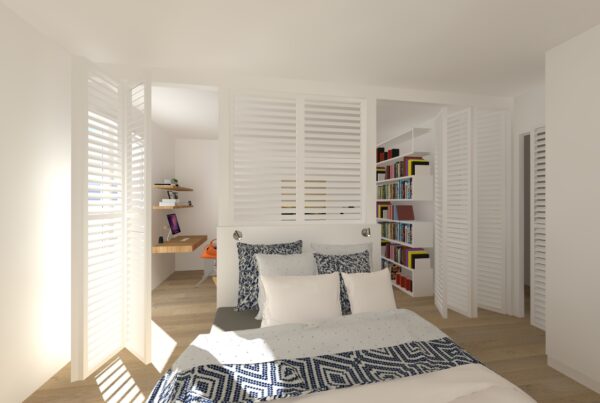 Vue 3D d'un appartement à la Grande Motte